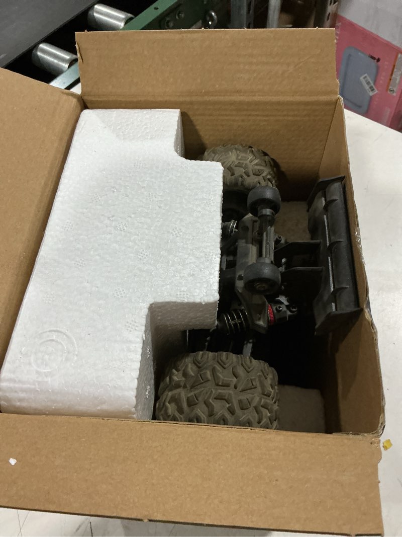 Condition photo showing As Is for 1:18 fast rc cars for adults - 38+ kph off road remote control car - high speed rc monster truck 4x4 all terrain orange