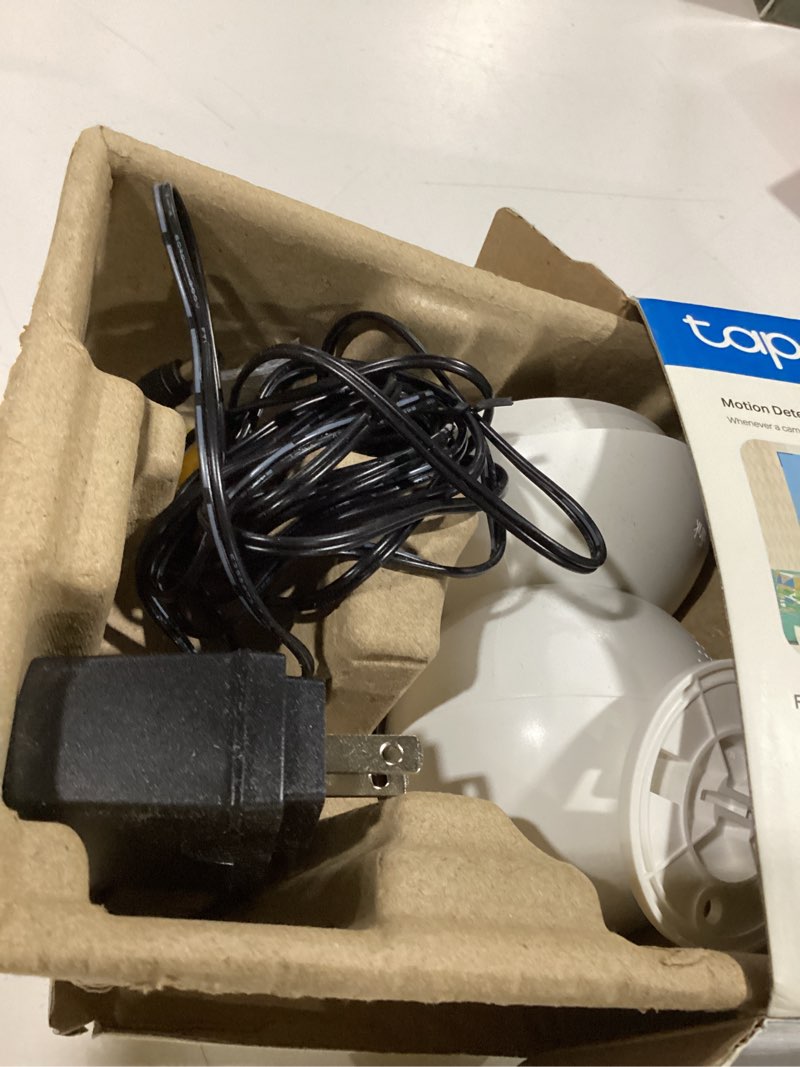 Condition photo showing Good Condition for tp-link tapo pan/tilt security camera for baby monitor, pet camera w/motion detection, 1080p, 2-way audio, night vision, cloud & sd card storage, works with alexa & google home (tapo c200) white indoor only