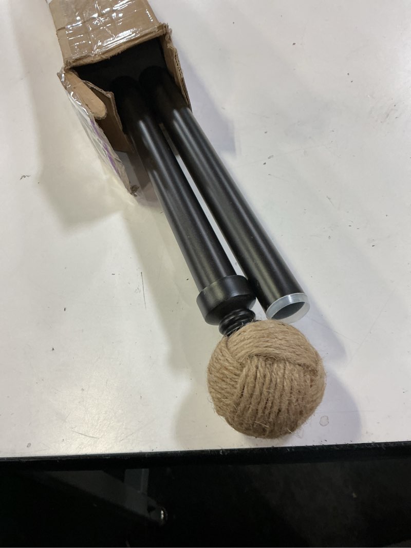 Condition photo showing Good Condition for exclusive home curtains er1006-02 66120 rope knot 1" curtain rod and finial set, 66"-120", matte bronze