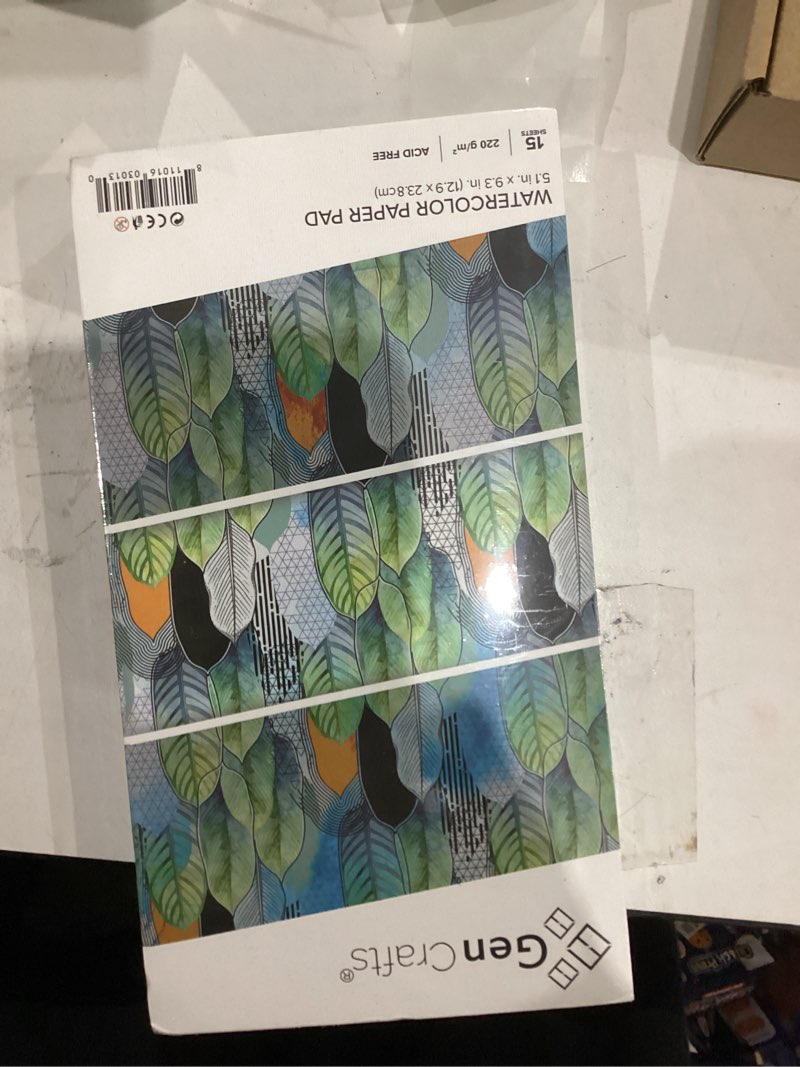 Condition photo showing New/Like New for GenCrafts Watercolor Paint Palette 48 Premium Colors with Paper Pad - 2 Refillable Brush Pens - 15 Sheets of Water Color Paper 48 Classic Colors
