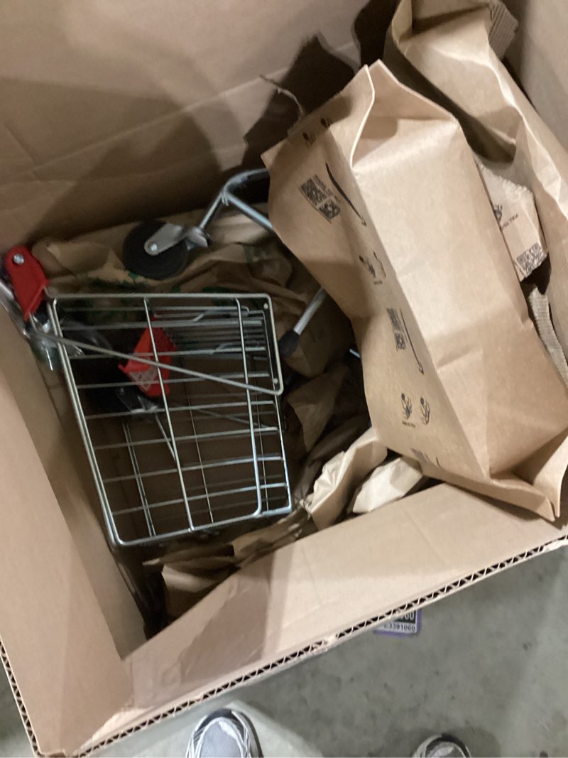Condition photo showing As Is for melissa & doug toy shopping cart with sturdy metal frame