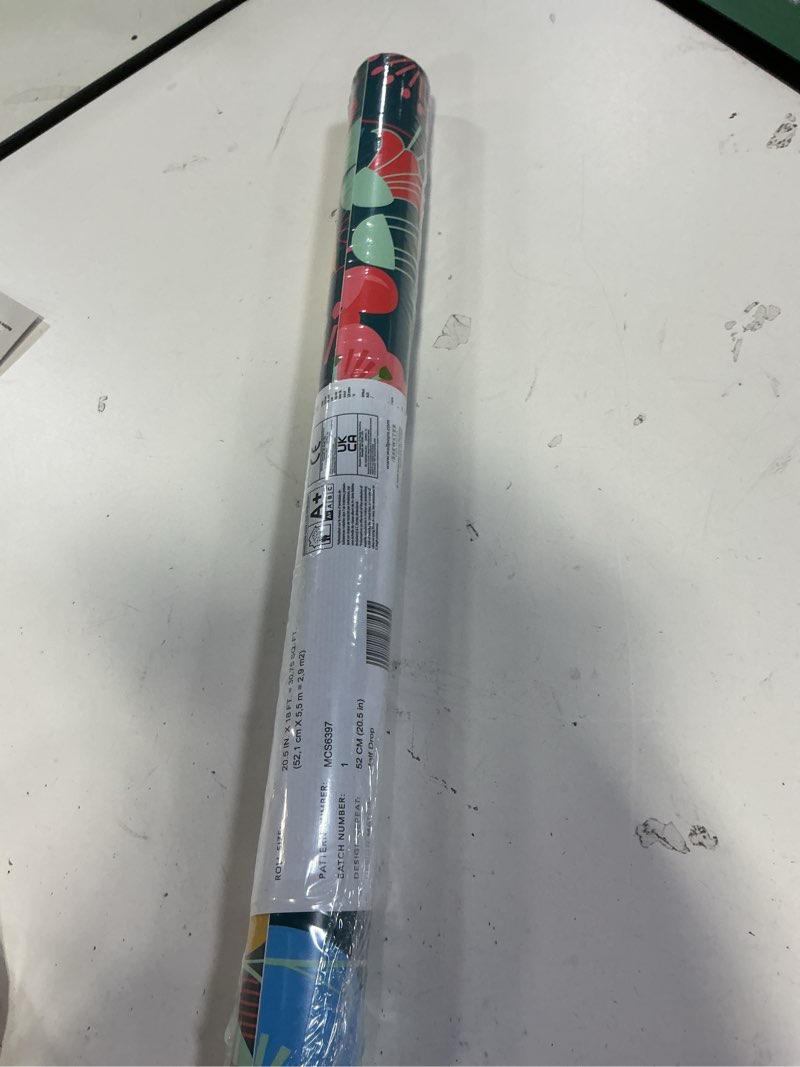 Condition photo showing New/Like New for NuWallpaper x Megan Carter Dream Garden Teal Peel and Stick Wallpaper, MCS6397 Blue