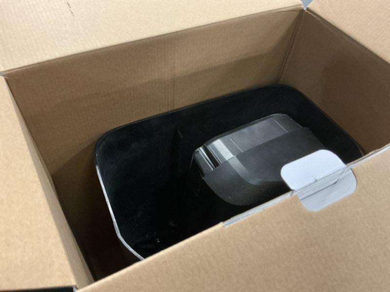 Condition photo showing As Is for pen+gear 12-sheet cross-cut paper/credit card shredder with 5.5 gallon bin, black, home & office use