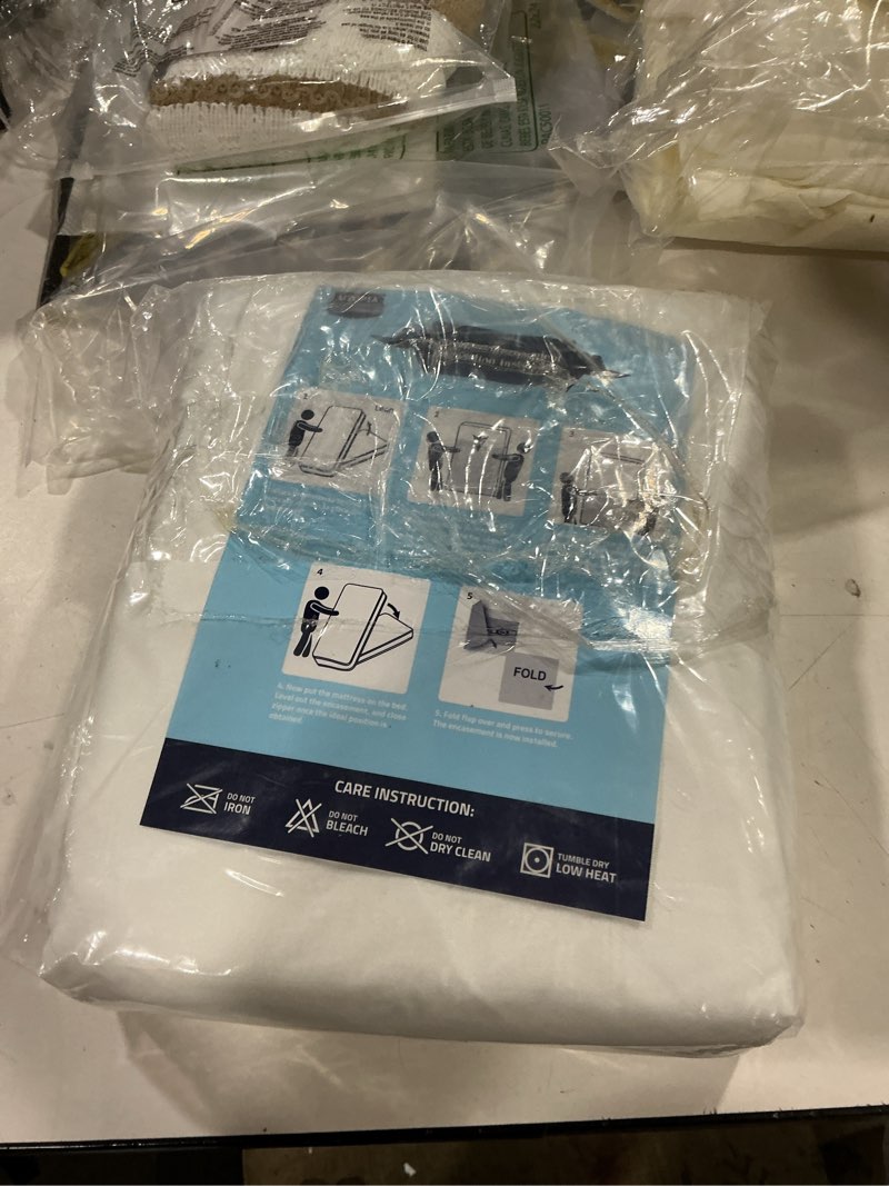 Condition photo showing Good Condition for utopia bedding queen mattress protector zippered, 100% waterproof bed bug and dust mite proof mattress encasement, absorbent 6 sided mattress cover 1 queen