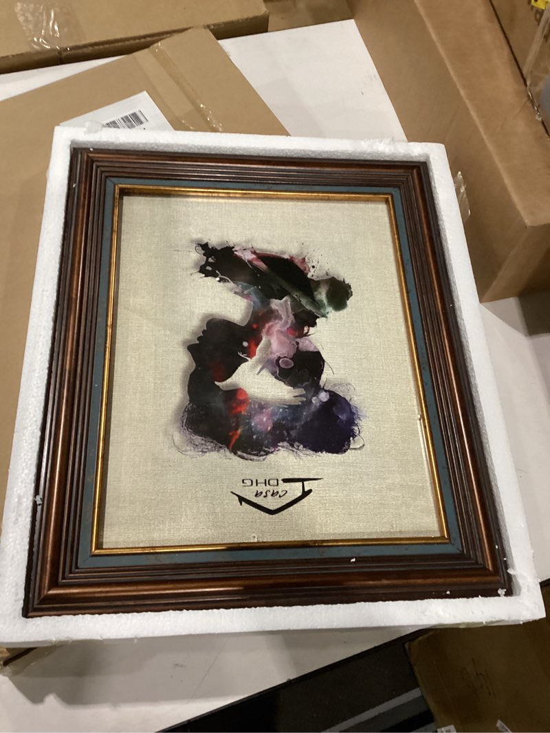 Condition photo showing Good Condition for 11x14 vintage picture frame, gold finish with real glass front, 11 x 14 photo frames elegant design for wall, perfect for home, art, or wedding photos, gift 11x14 in gold