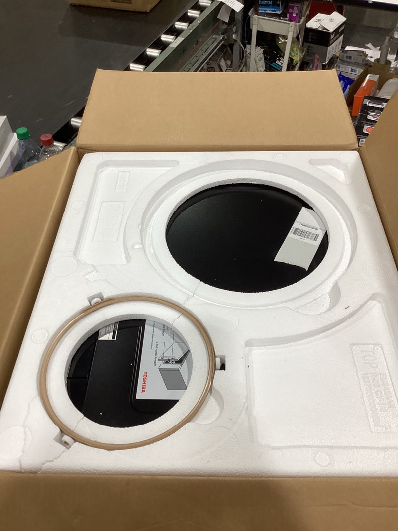 Condition photo showing As Is for TOSHIBA ML-EM45PIT(SS) Countertop Microwave Oven with Inverter Technology, Kitchen Essentials, Smart Sensor, Auto Defrost, 1.6 Cu.ft, 13.6" Removable Turntable, 33lb.&1250W, Stainless Steel Inverter-1.6 Cu. Ft.