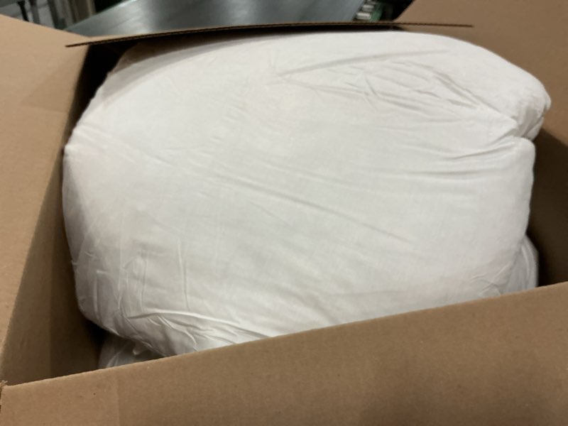 Condition photo showing As Is for miulee pillow inserts 22x22 (pack of 4,white), down feather throw pillow inserts, premium fluffy stuffer throw pillows cotton fabric for sofa bed couch 4 22x22 inch