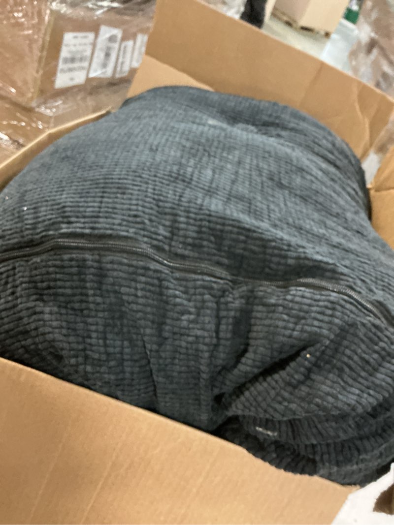 Condition photo showing As Is for Headboard Pillow Queen, Triangle Pillows for Headboard, Head Board Backrest Wedge Pillow for Reading Sitting Working, Daybed Pillows with Removable Cover for Bed Dorm Sofa, Black Black Queen