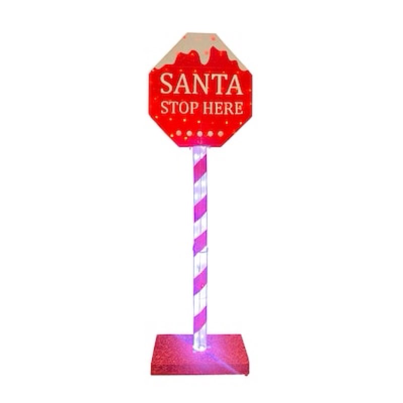 holiday living 72-in freestanding santa yard decoration with clear led lights