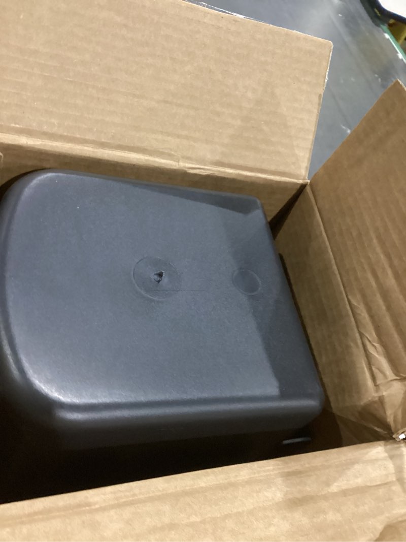 Condition photo showing As Is for Architectural Mailboxes Parsons Medium Capacity, Plastic Post Mount Mailbox, Black