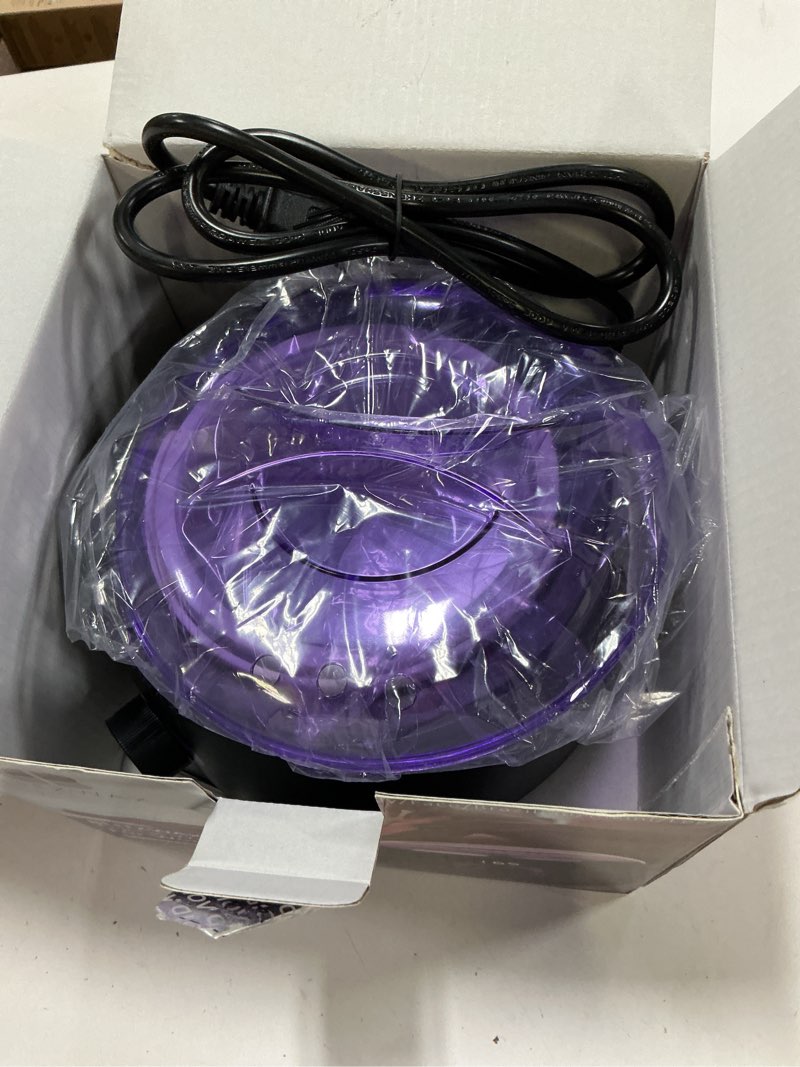 Condition photo showing New/Like New for blitzwax brazilian and bikini wax pot for women, hard waxing warmer for face, legs and body, at home hair removal machine, beginner friendly, digital fast heating, 16oz capacity dark purple