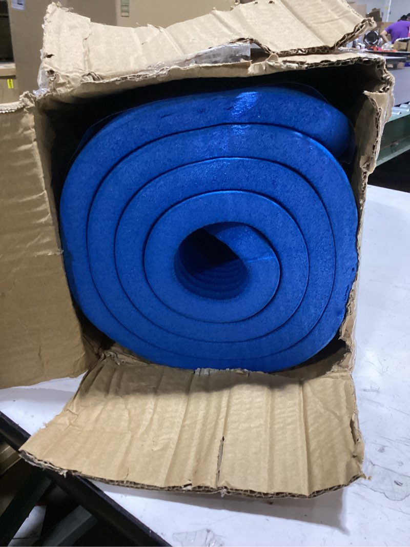 Condition photo showing Good Condition for foam sleeping pad for camping - 1.25-inch-thick waterproof sleep pad with carry straps for cots, tents, or sleepovers by wakeman outdoors (black) blue 1 pack