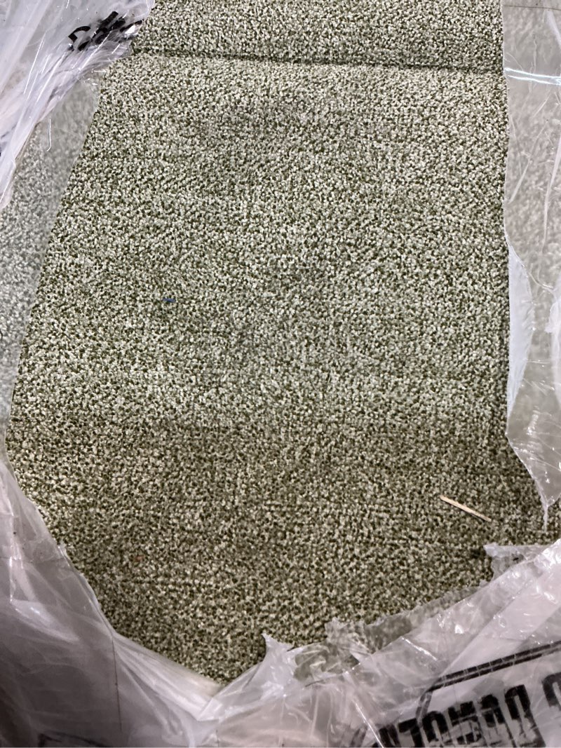 Condition photo showing As Is for Upholstered Queen Headboard - Easy Assemble Channel Stitched Headboard Queen Size - Wall Mounted Headboards with 3D Soundproof Wall Panels Peel & Stick Floating Headboards, Olive Green Queen Olive Green