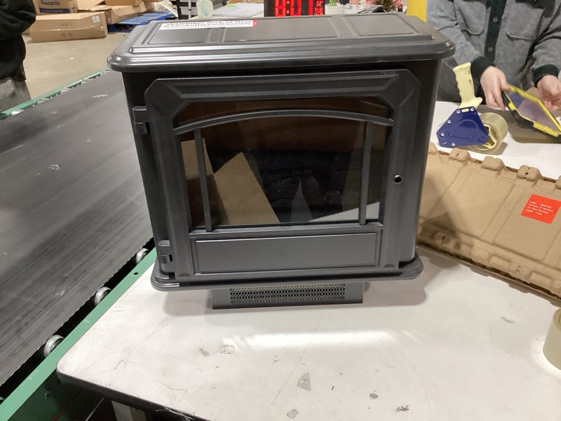 Condition photo showing Good Condition for Style Selections 25.8-in W 5100 -BTU Matte Black Metal Flat wall Infrared