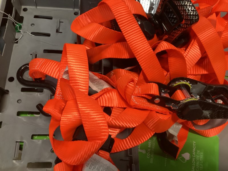 Condition photo showing As Is for SmartStraps 1-1/2-in x 14-ft Ratcheting Strap Tie Down 3000-lb Break Strength (4-Pack)