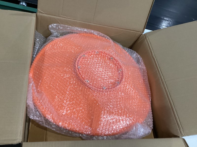 Condition photo showing Good Condition for zhenx spinning chair for autistic kids (ages 3-18) - 220lbs capacity sensory swivel seat - sensory toy for teens with adhd/autism - sit and spin calming gift to improve focus & body balance (orange) orange metal