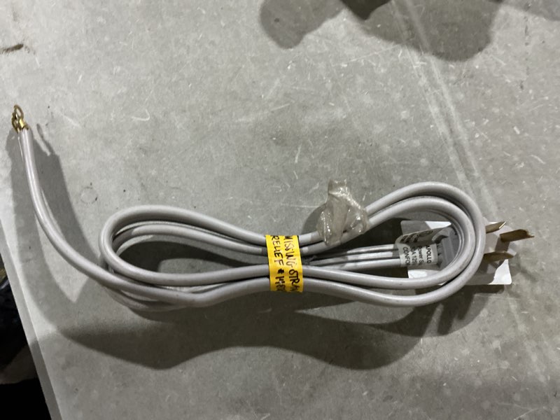 Condition photo showing As Is for utilitech 6-ft 30 -amp 3 -prong gray dryer appliance power cord