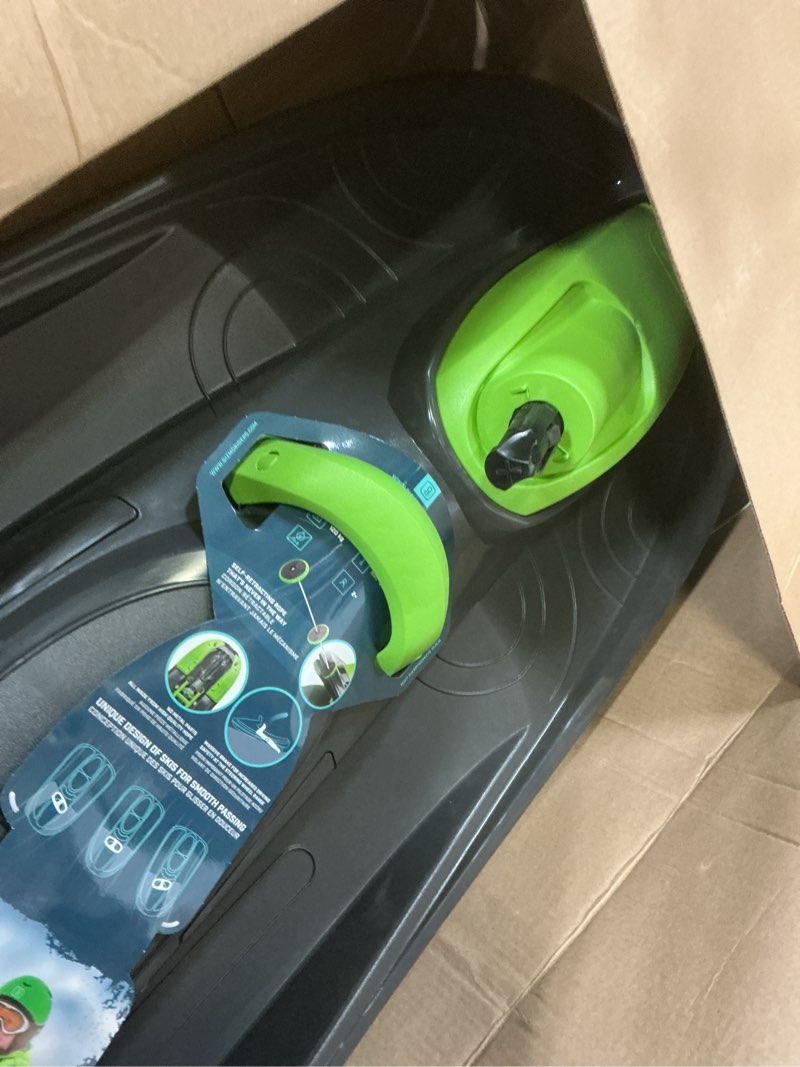 Condition photo showing As Is for Snow Sled for Kids, Adults - Toboggan Sled, Easy Turning Steering Wheel, Anti-Slip Seat, Pull Up Brake, Durable Plastic Sled, Lightweight, Snow Sleds, Age 3+ 260 lbs