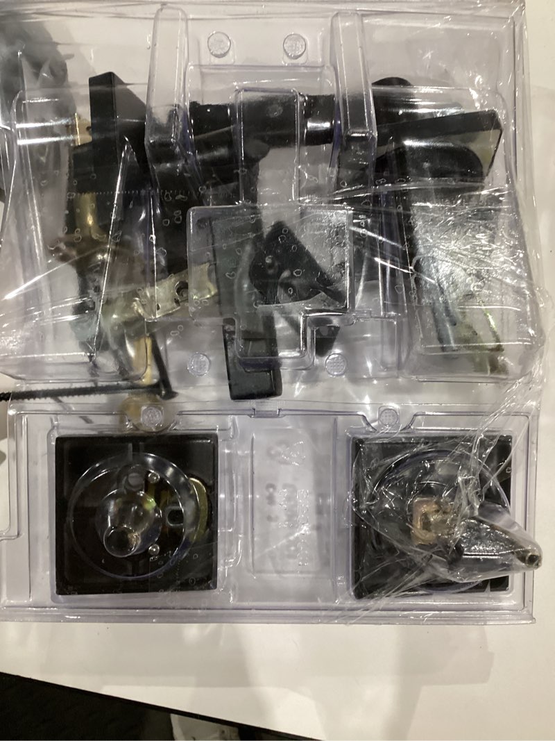 Condition photo showing Good Condition for kwikset halifax matte black interior or exterior double-cylinder deadbolt and keyed entry door