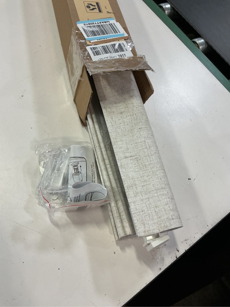 Condition photo showing As Is for no drill blackout roman shades for indoor windows,cordless roman blinds,linen no tools window shades,easy to install window blinds for home bedroom,blackout-linen beige 22" w x 48" h blackout-linen beige 22"w x 48"h