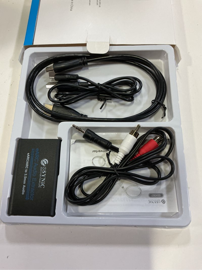 Condition photo showing Good Condition for esynic 7 ft long earc/arc audio extractor-plug & play-only work for hdtv arc/earc interface-192khz arc to rca&3.5mm aux adapter from hdtv to 3.5mm headphone&l/r stereo audio system-no optical soundbar earc/arc to rca