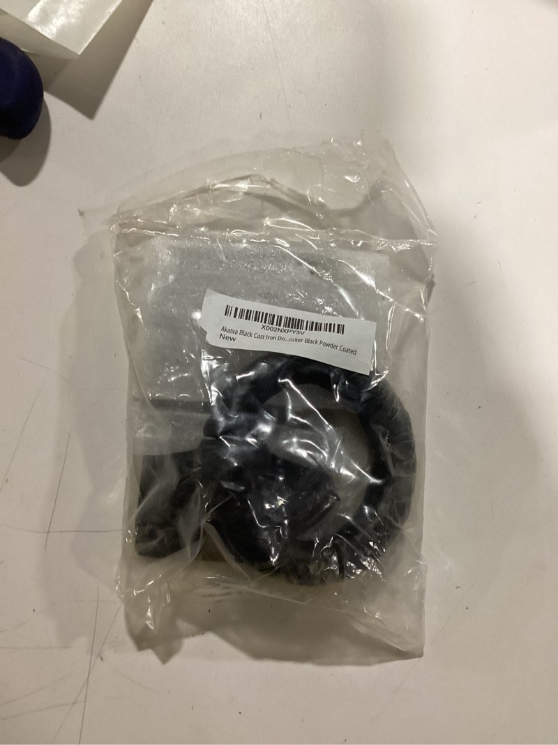 Condition photo showing Good Condition for Akatva Negro Black Cast Iron Door Knocker - Powder Coated Exterior Home Door Knocker