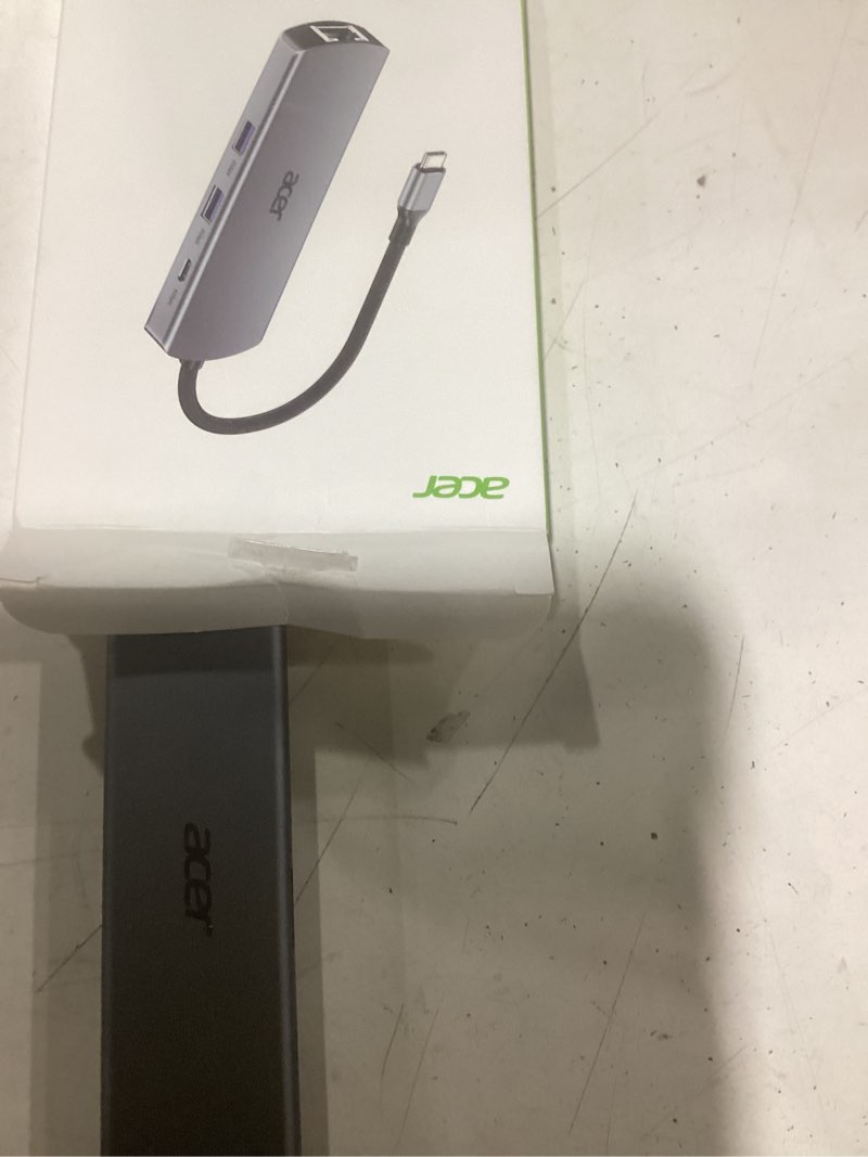 Condition photo showing Good Condition for acer 6 in 1 usb c hub, 4k@60hz usbc to hdmi adapter with 1000mbps ethernet, 100w pd charging, usb a/usb c data ports usb c splitter for macbook neo/pro/air, acer, ipad, iphone 17/16/15
