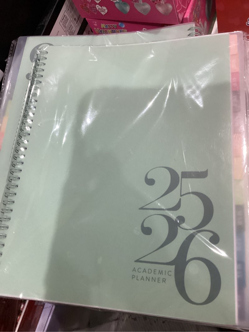 Condition photo showing New/Like New for Rileys Academic Planner 2025-2026, Daily, Weekly & Monthly Planner, July 2025 - June 2026, Student Notes Pages, Twin-Wire Binding, Weekly Agenda for School & Work (8.5 x 11-Inches, Green, Classic) 8.5 x 11 Inch Green - Classic