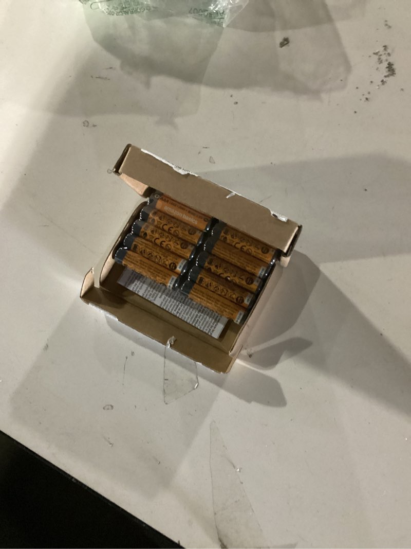 Condition photo showing New/Like New for Amazon Basics AAA Alkaline Batteries, High-Performance (Triple A), 10-Year Shelf Life, 12 count