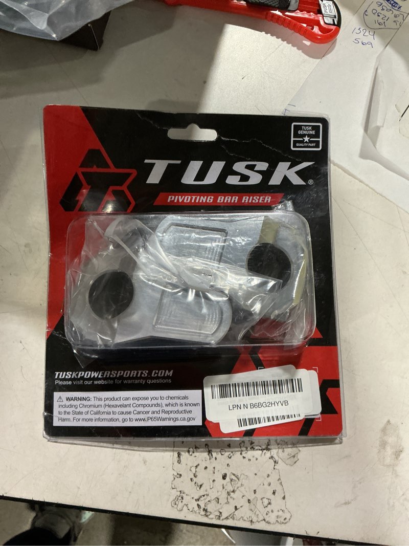 Condition photo showing New/Like New for tusk 2" pivoting bar risers for motorcycle & dirt bike -1 1/8" bar clamp to 1-1/8" handlebars – universal fit, silver silver 1-1/8 stem