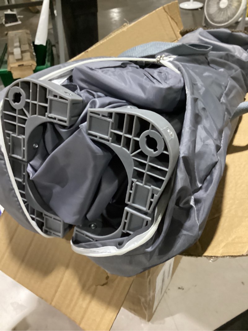 Condition photo showing As Is for foldable baby playpen - 50"x50" safety play yard for babies & toddlers - indoor & outdoor use with carry bag - collapsible, portable play yard, dark gray dark gray foldable 50"×50"
