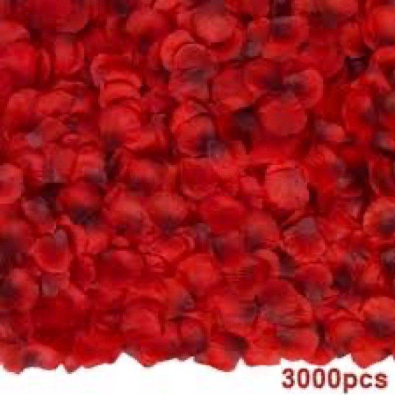 CODE FLORIST 2200 PCS Dark-Red Silk Rose Petals for Romantic Night,Wedding,Proposal Anniversary Flow