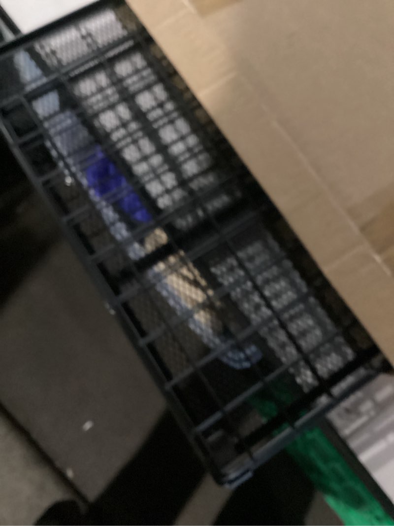 Condition photo showing Good Condition for Indestructible Dog Toy basket, Large Toy Bin for Dogs,Pet Toy Bin Dog Metal Basket Organizer Storage for Toys Food Storage (Black) Black L:20.8"L x 13.0"W x 11.0"H