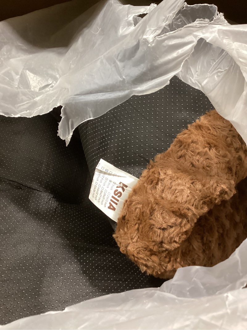 Condition photo showing Good Condition for KSIIA Washable Dog Bed Deluxe Plush Dog Crate Beds Comfy Kennel Pad Anti-Slip Pet Sleeping Mat for Large, Jumbo, Medium, Small Dogs Breeds, 41" x 27", Brown Brown 41.0"L x 27.0"W x 4.0"Th