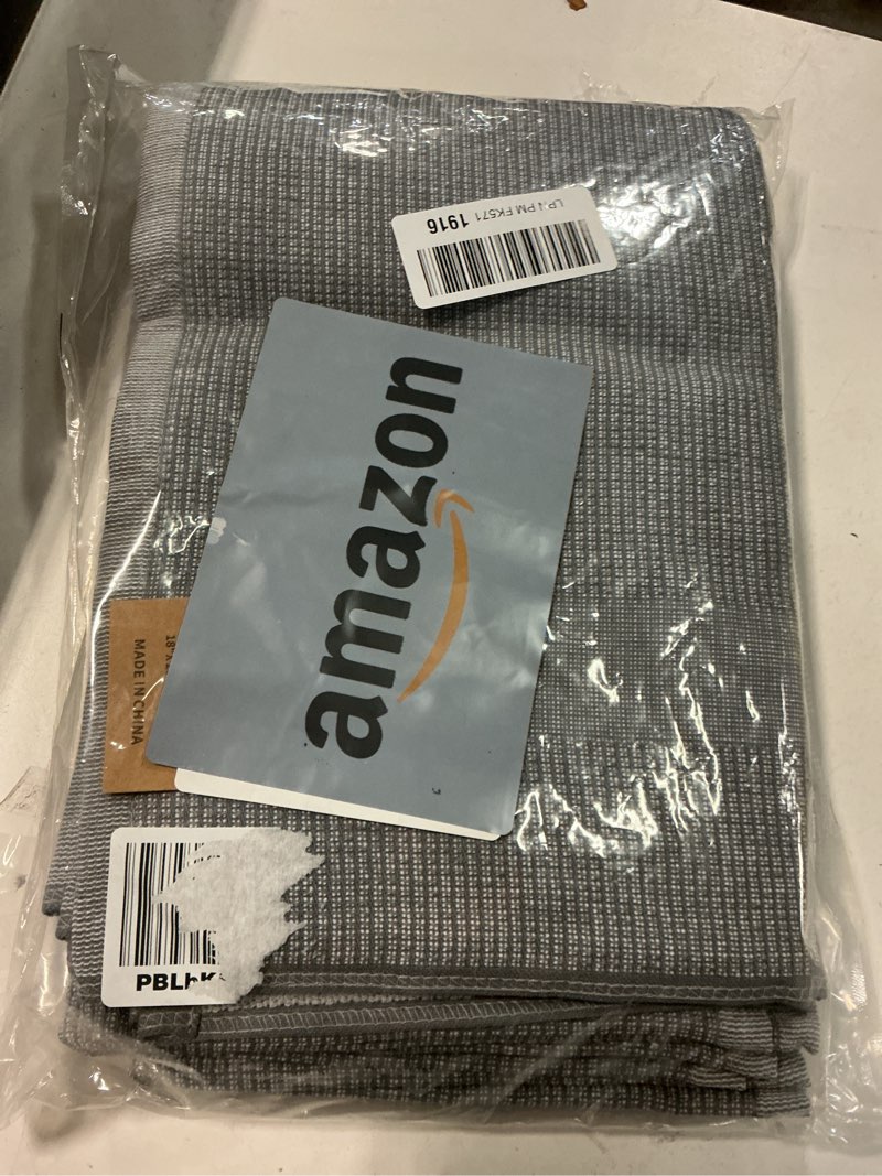 Condition photo showing New/Like New for Mordimy Premium Kitchen Towels 6 Pack (18 x 28 Inches, Grey), Large Cotton Kitchen Hand Towel, Flat & Terry Dish Towels for Drying Dishes, Super Absorbent Tea Dishtowels Set with Hanging Loop Grey 6-pack