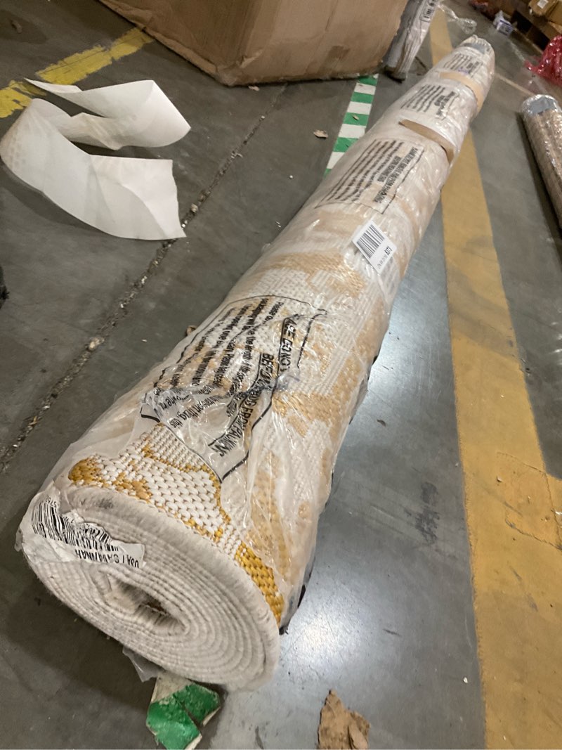 Condition photo showing Good Condition for jonathan y boho medallion indoor outdoor area rug 8x10 cream/yellow, estrella textured weave for backyard, patio, porch, easy-cleaning, high traffic, pet-friendly, non-shedding (smb105h-8) cream/yellow 7'9" x 10' (rectangular)