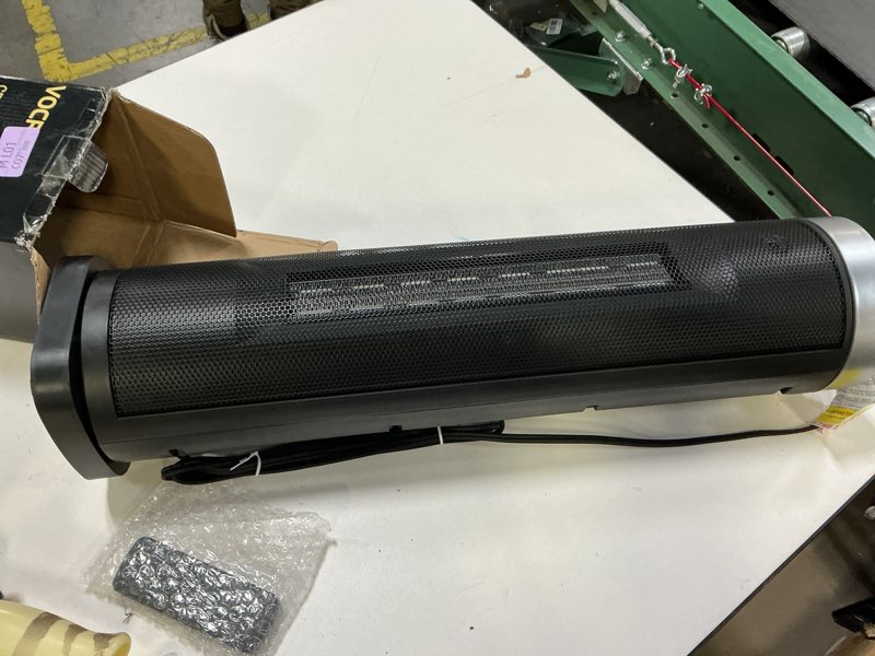 Condition photo showing As Is for Space Heater for Indoor Use with Remote - 70° Oscillating Tower Electric Heater, 24 Inchs, 12H Timer, 1500W Quiet PTC Ceramic Heating with Thermostat, Fast Safety Heat for Office, Home, Bedroom