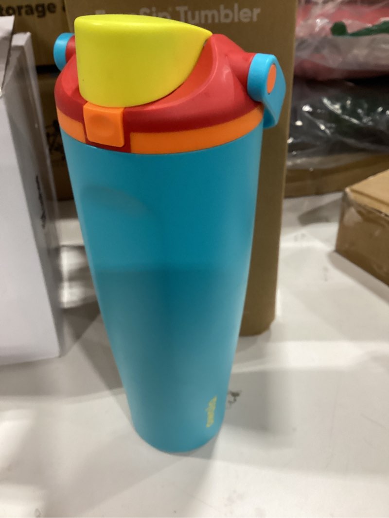 Condition photo showing Good Condition for owala freesip sway insulated stainless steel water bottle with two-way spout, built-in straw and bucket handle, made for travel, school, and sports, 40oz, bpa free, leak proof, summer sweetness summer sweetness 40 ounces