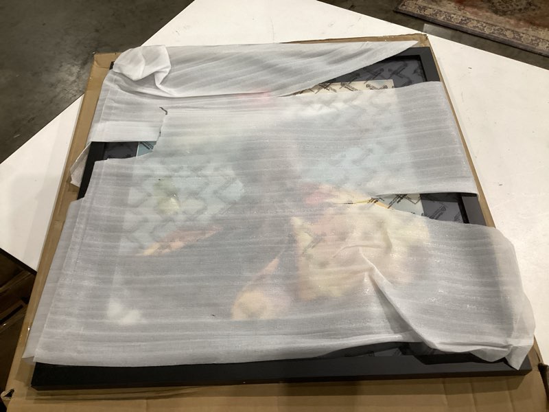Condition photo showing Good Condition for skaotus 20x20 picture frame black solid wood for black mat 16x16 wall mounting square poster frames 20x20 inch