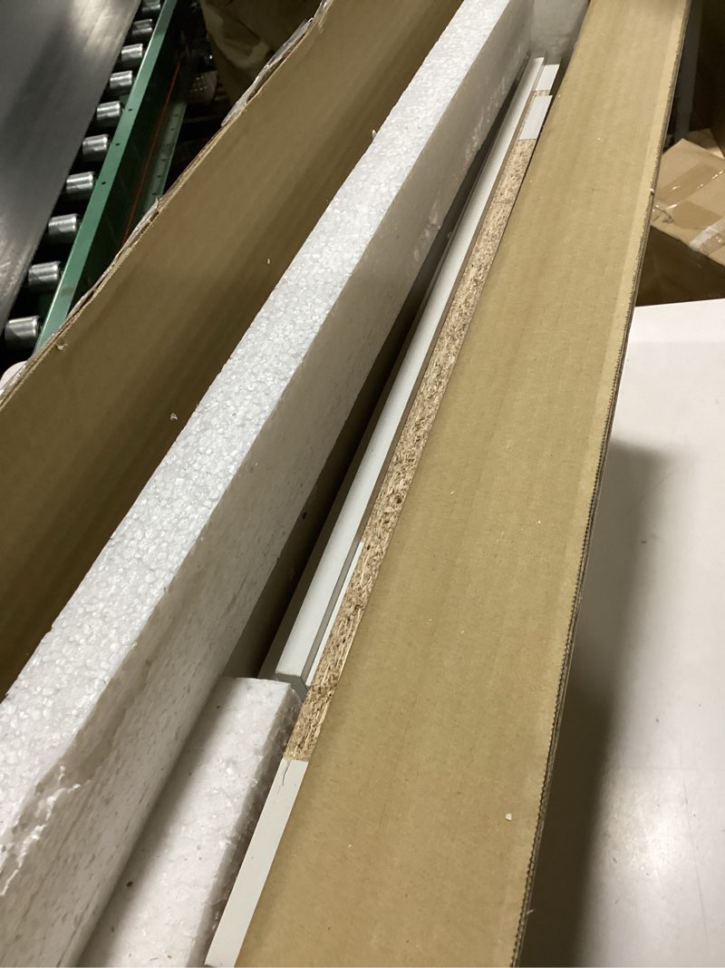 Condition photo showing As Is for Furinno Ladder Display Shelf, 5-Tier Ladder Shelf, Ladder Bookshelf, Display Storage Shelves, 13 x 23.6 x 53.5, for Living Room, Home Office, White White 5 Tier