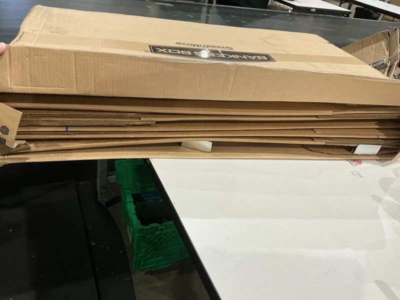 Condition photo showing As Is for bankers box tall wardrobe box 3 pack, tape-free design, 24" x 24"x 40"(7710501)