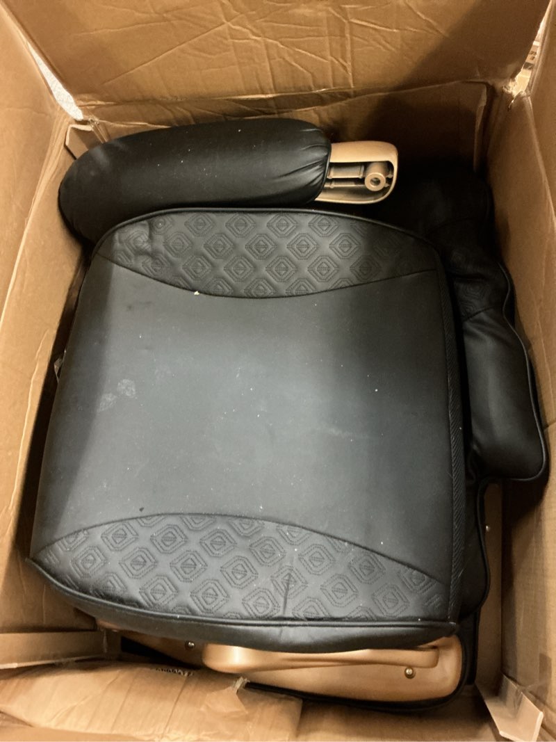 Condition photo showing As Is for Big and Tall Executive Office Chair with Footrest, 400LBS Capacity Ergonomic High-Back Desk Office Chair with Lumbar Support, Padded Armrests & Thick Cushion, Black PU Leather Chairs