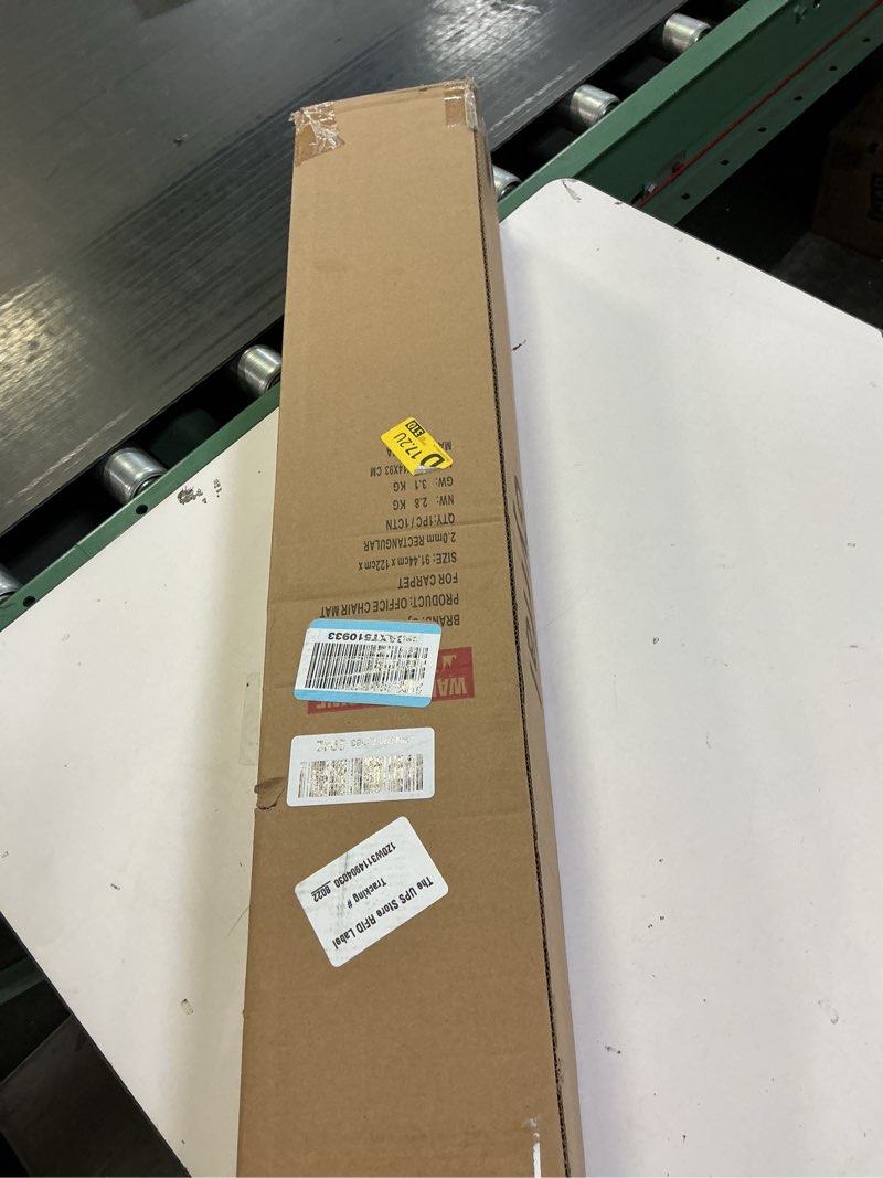 Condition photo showing item condition for Office Chair Mat for Carpet - 36x48 Inch Plastic Computer Desk Floor Protectors for Chairs Clear Under Desk Rug Pad for Rolling Gaming Chair 36"x48"