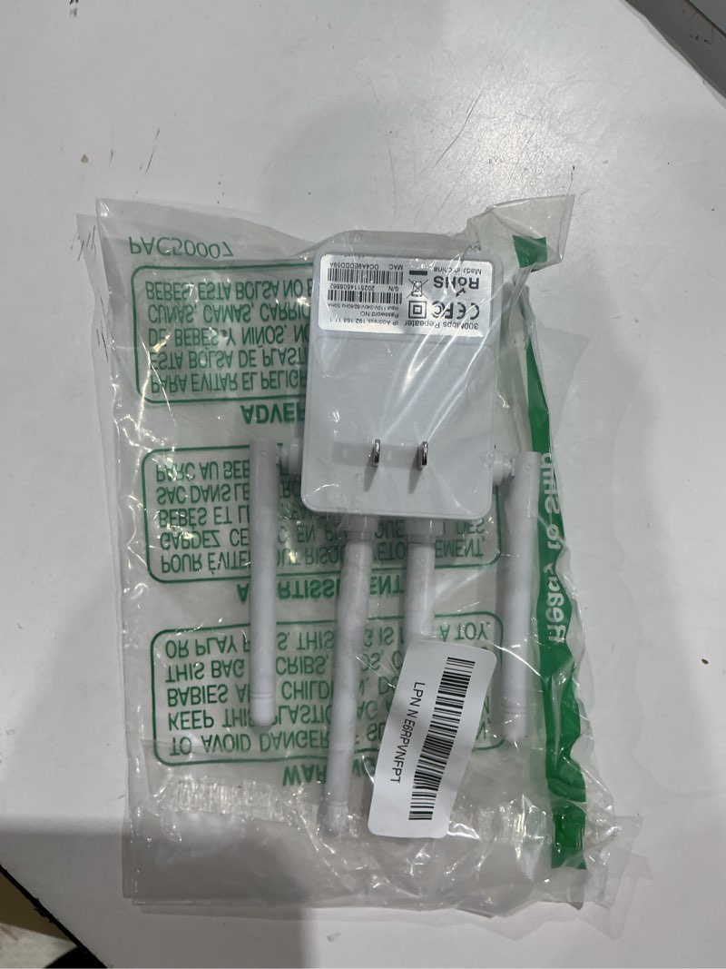 Condition photo showing Good Condition for wifi extender signal booster-2.4ghz 300mbps wifi booster for home,covers up to 9999 sq. ft. whole home wifi coverage easy setup,ethernet port & access point,stable internet performance with 45+devices white