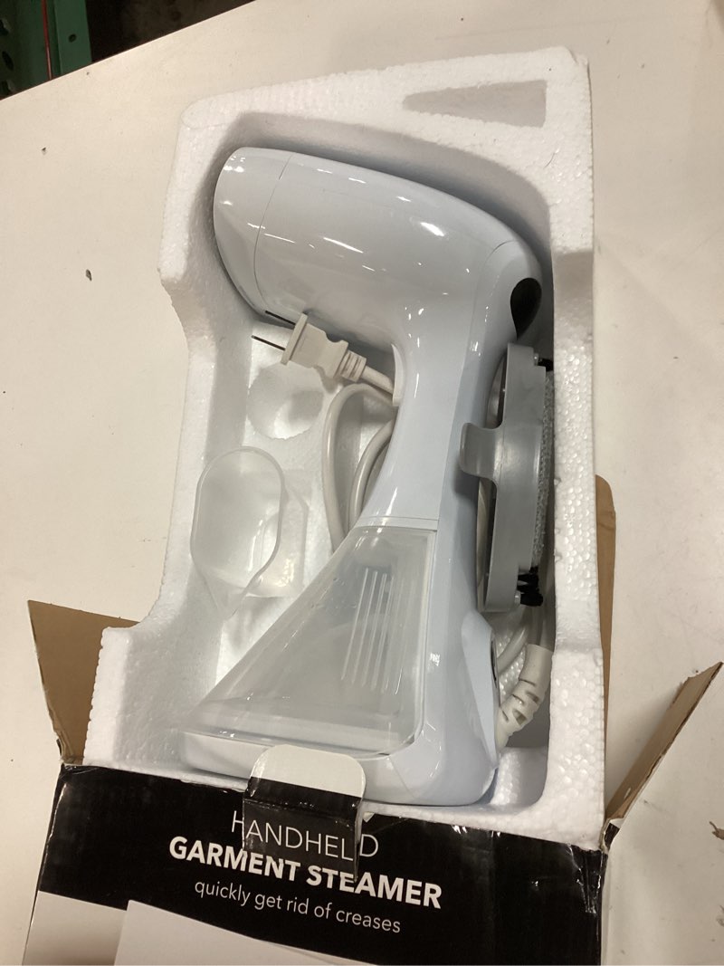 Condition photo showing Good Condition for geezo 1600w handheld garment steamer, portable electric clothes steam iron with 3 adjustable steam settings, premium aluminum inner tank, 0.8l large water tank, auto low water shutoff water tank-white