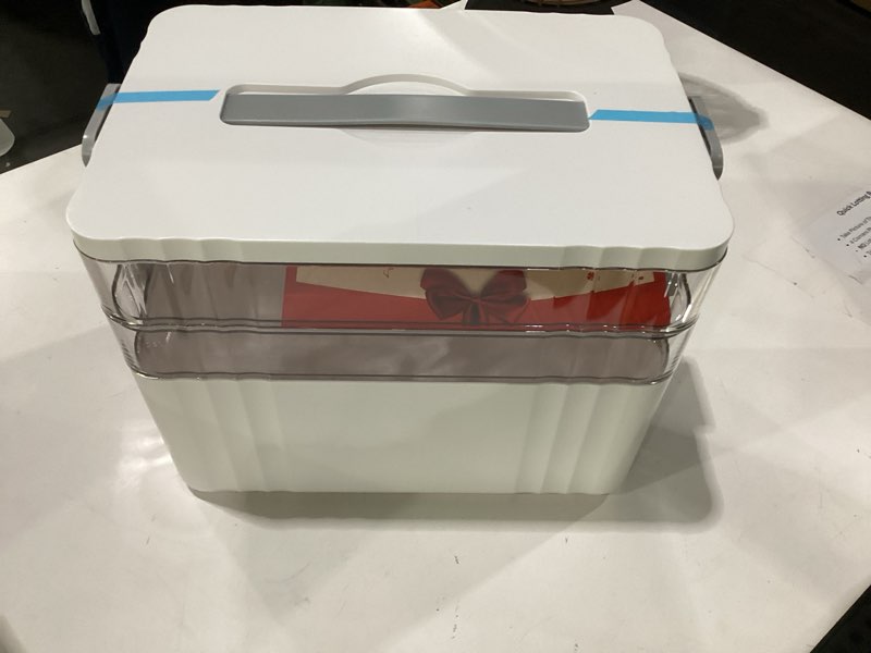 Condition photo showing Good Condition for arstpeoe 3-tier medicine organizer - portable medicine cabinet with handle | multipurpose medical box, pill organizer, empty first aid kit for home