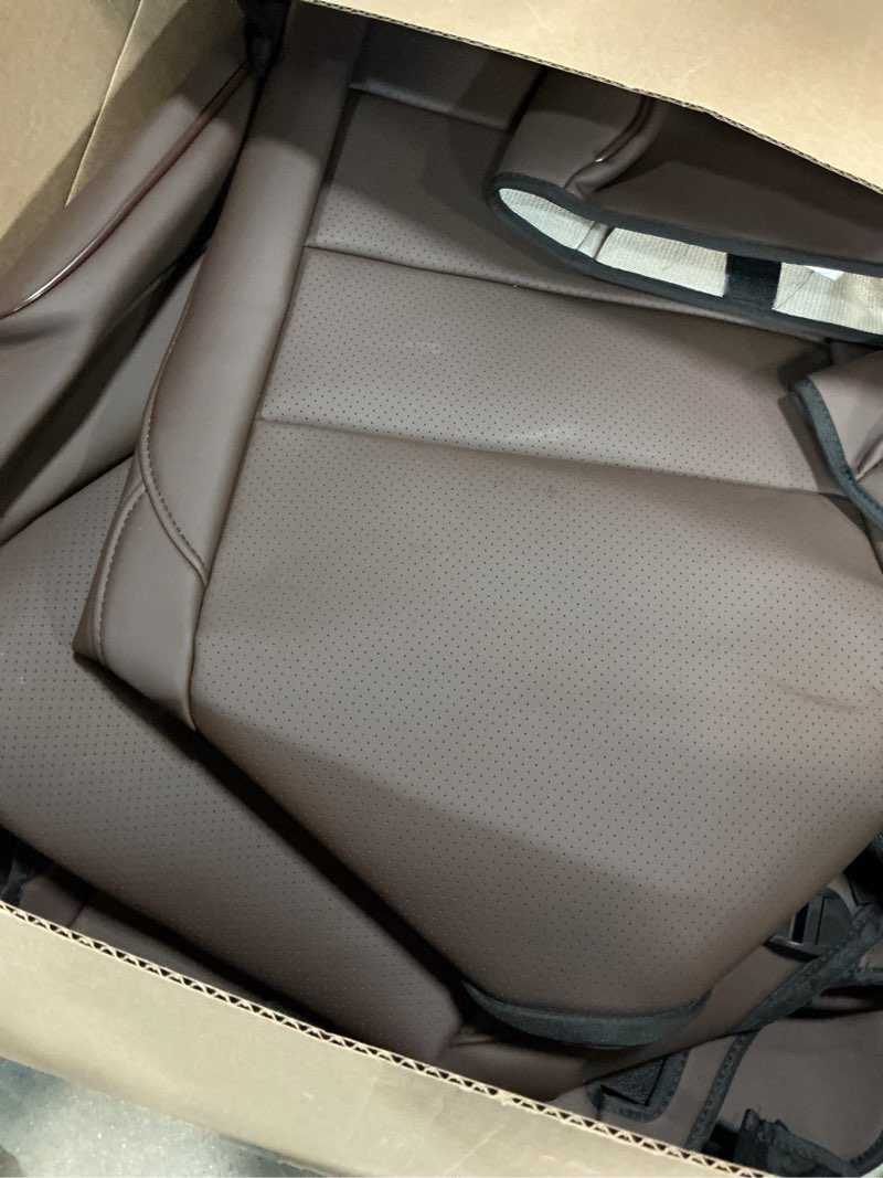 Condition photo showing As Is for lolcar crv seat covers custom fit for honda crv 2023 2024 2025 2026 leather car seat cover full set for trucks suv,waterproof car seat cushion,faux leather(coffee)
