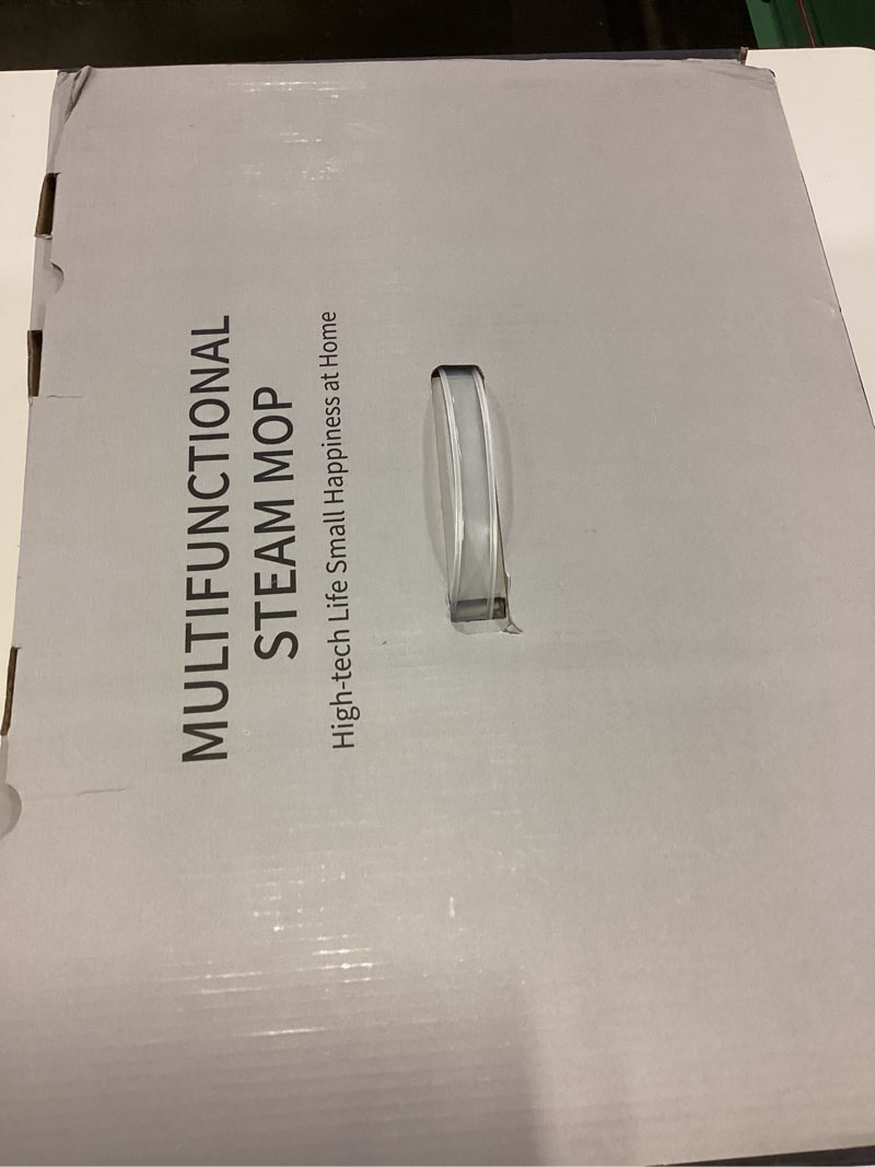 Condition photo showing New/Like New for steam mop, 12-in-1 powerful handheld steam cleaner detachable steam mops for floor cleaning, 565ml removable tank, 23ft power cable, multipurpose steamer for hardwood, tile, grout, furniture black