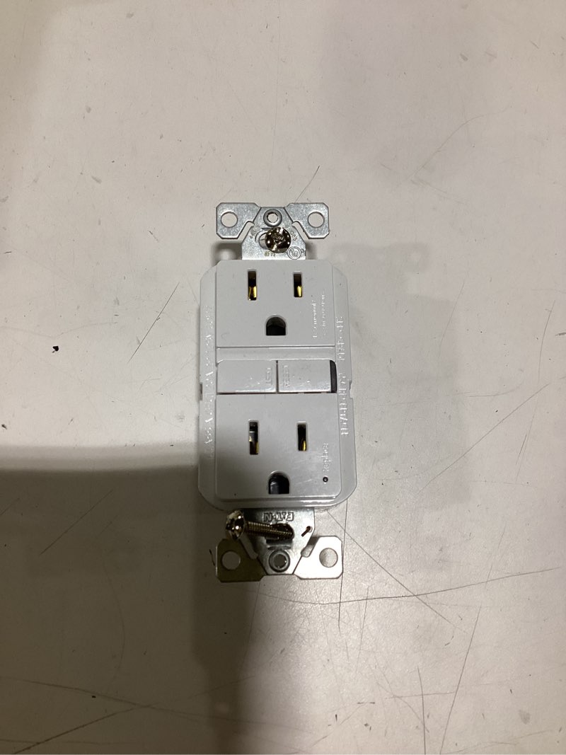 Eaton 15 -Amp 125-volt GFCI Residential Decorator Outlet Receptacles , White