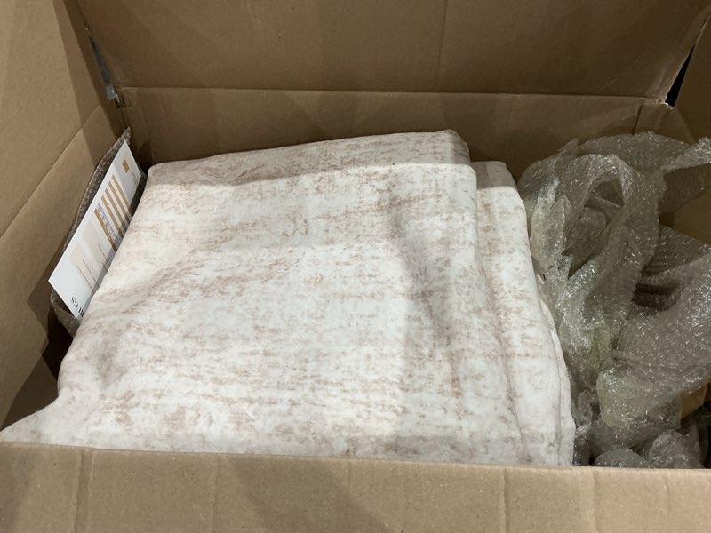 Condition photo showing As Is for homemate washable rug 9x12 area rugs - vintage faux wool rugs for living room bedroom dining room - non slip foldable carpet indoor area rug for home decor?9'x12', beige beige 9x12 ft